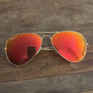 RAY-BAN RB3025 AVIATOR LARGE METAL - orange flash